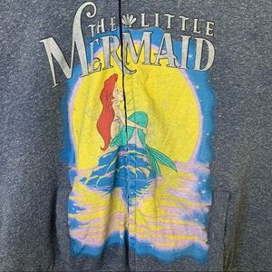 Little Mermaid Disney Store Womens Full Zip Hoodie Size 2XL Mottled Blue